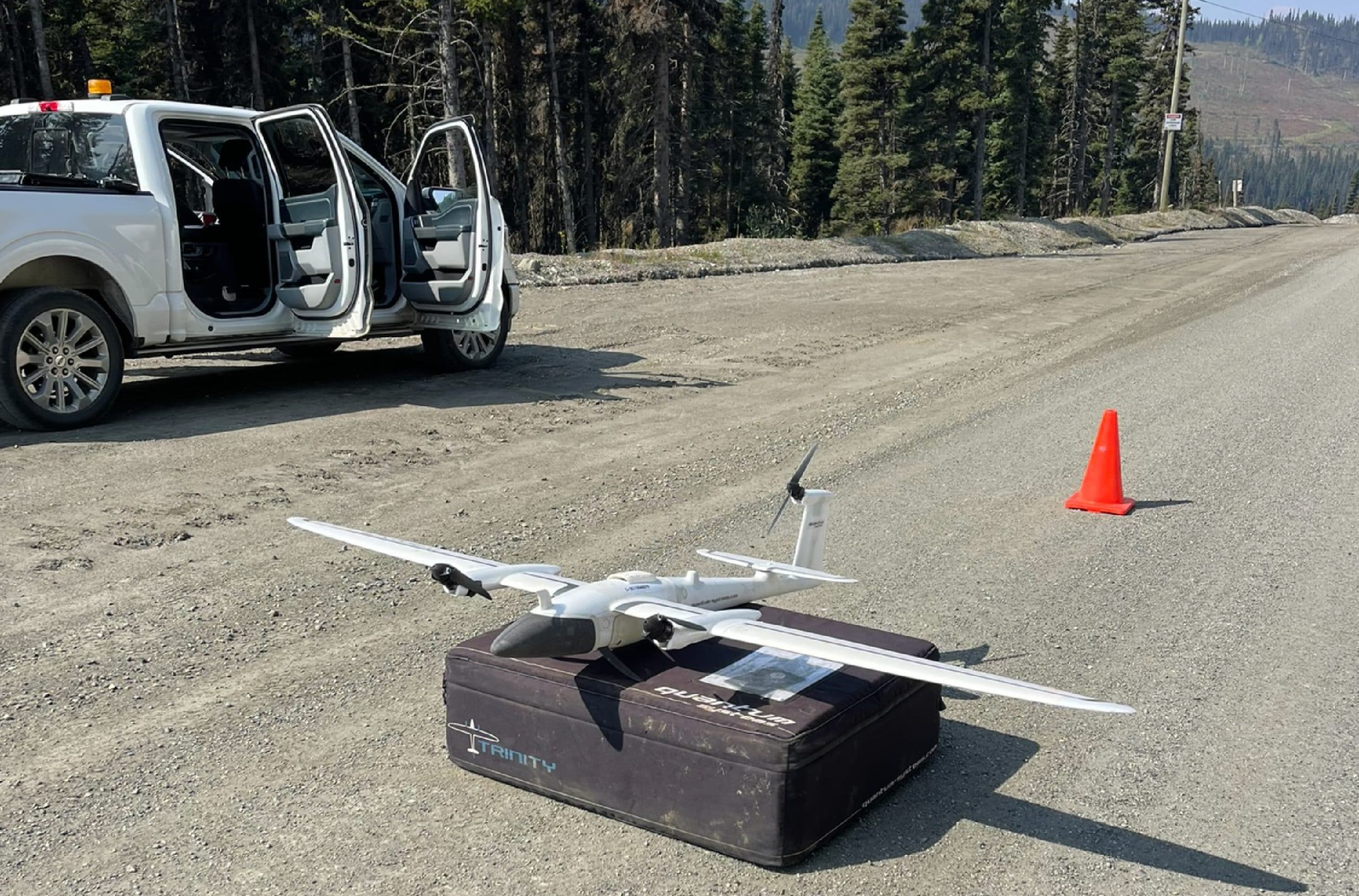 Aerial drone survey operations in Northwestern BC
