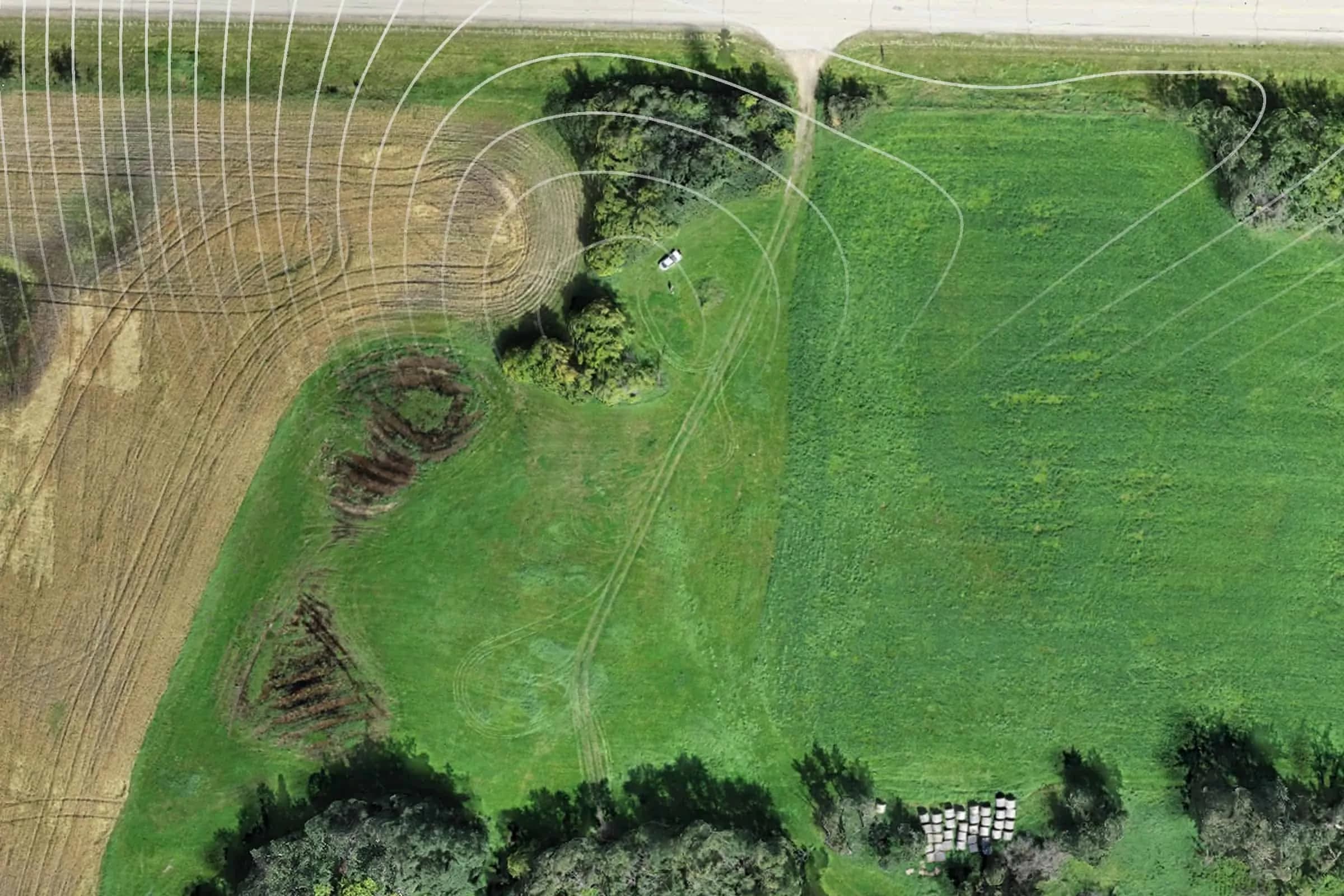 Aerial photogrammetry capture over a project site
