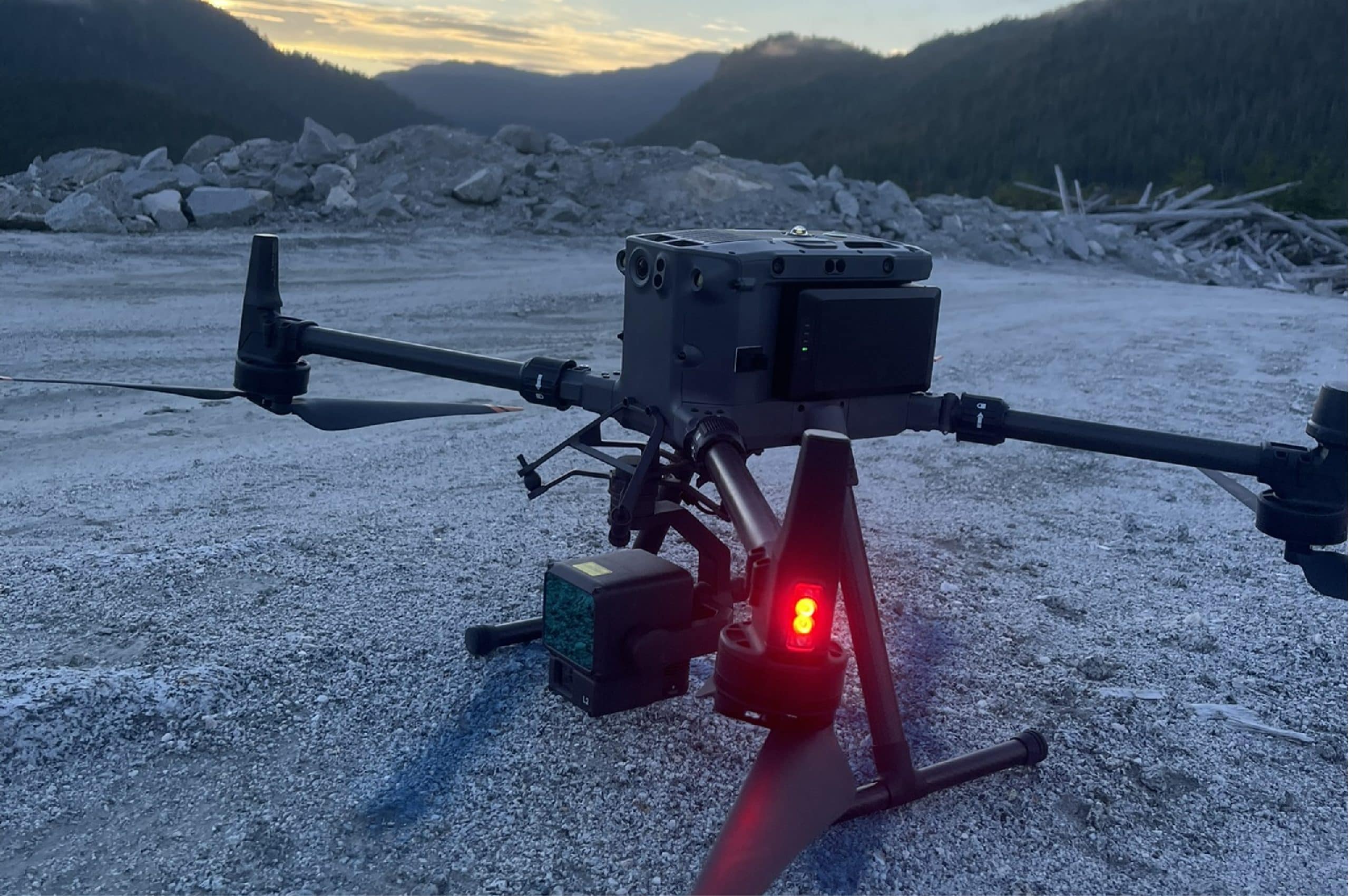 Drone survey operations in Western Canada