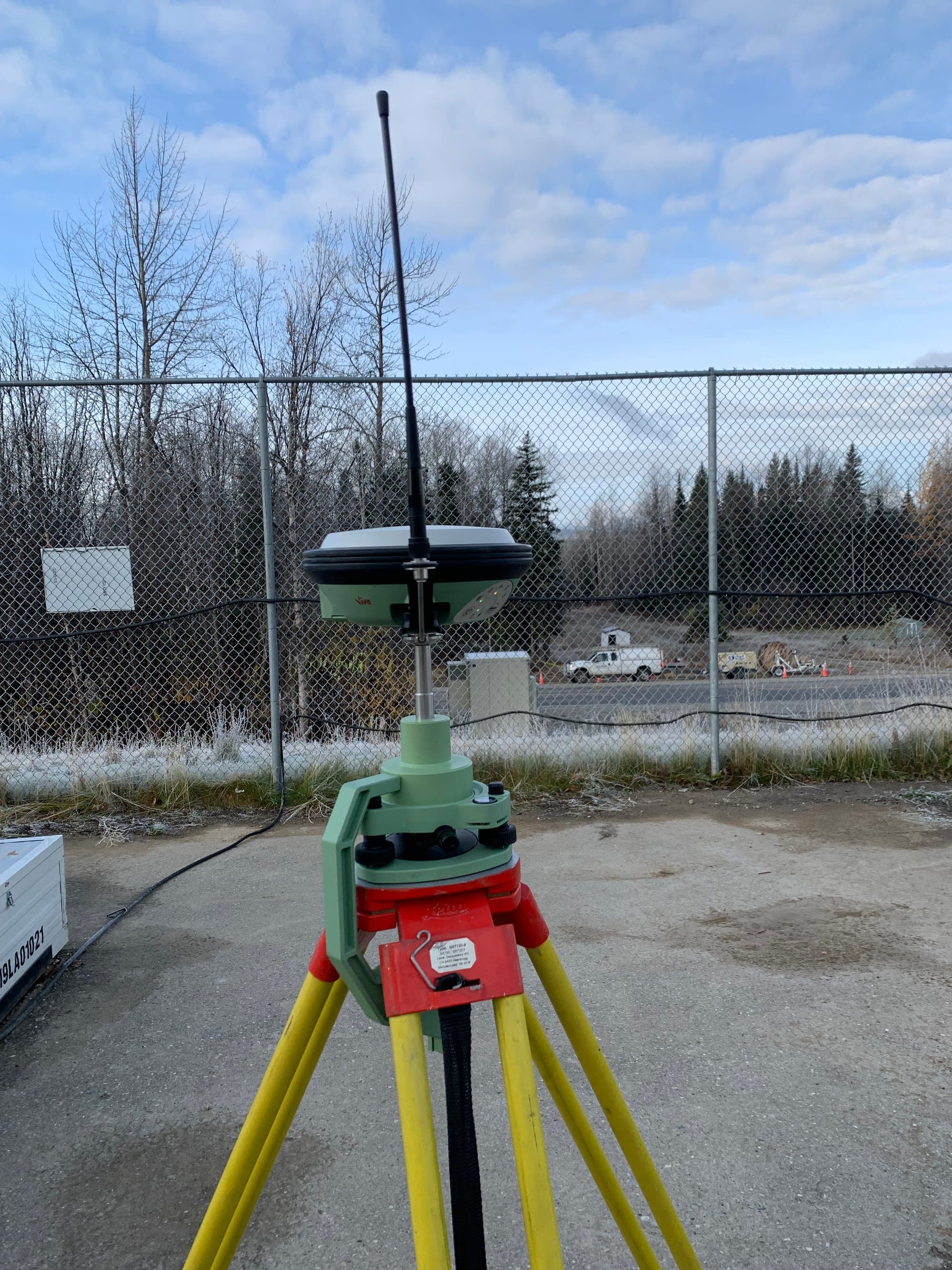 GNSS locate along an electrical substation perimeter