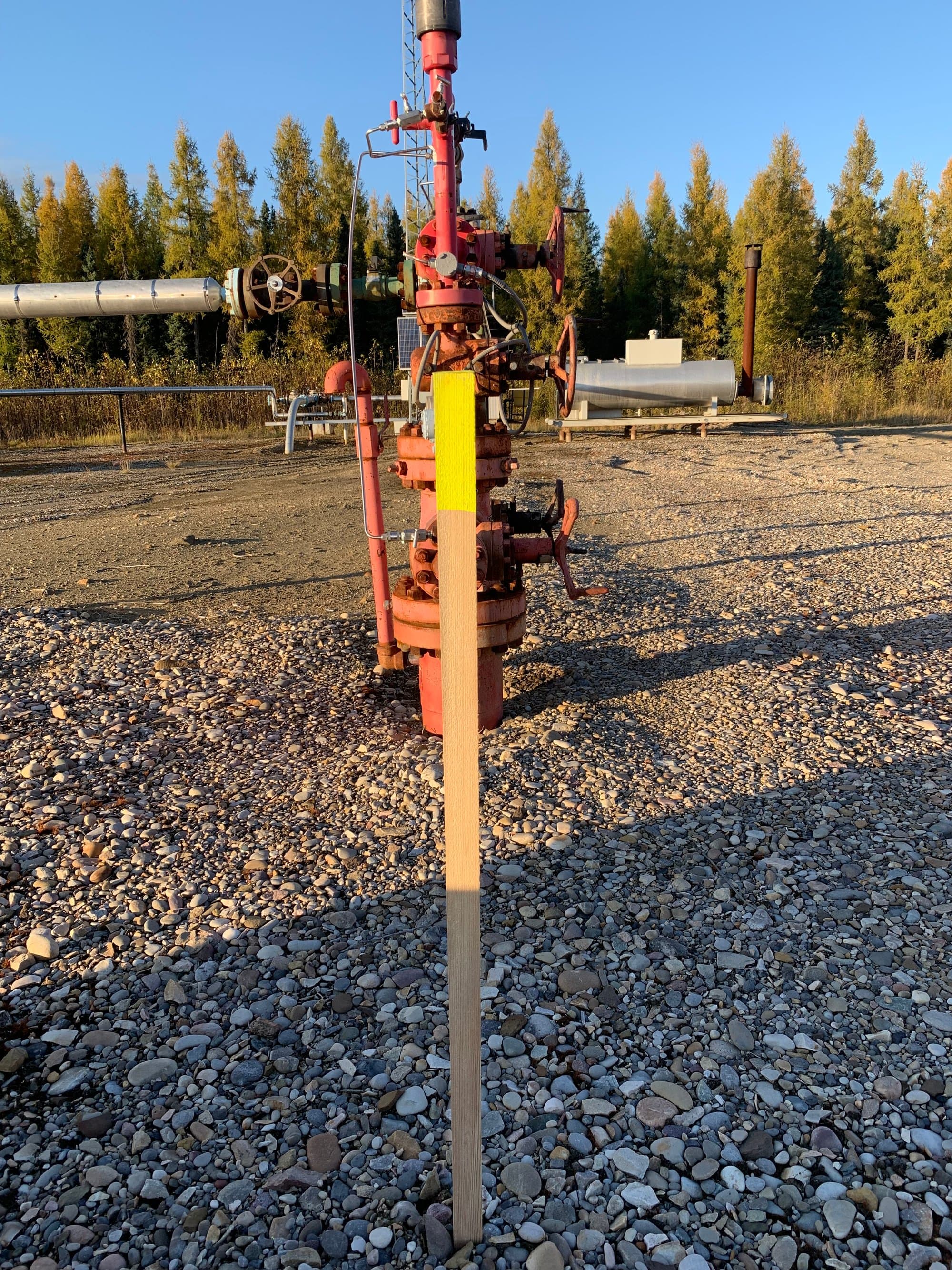 Wellhead survey on an oil and gas site