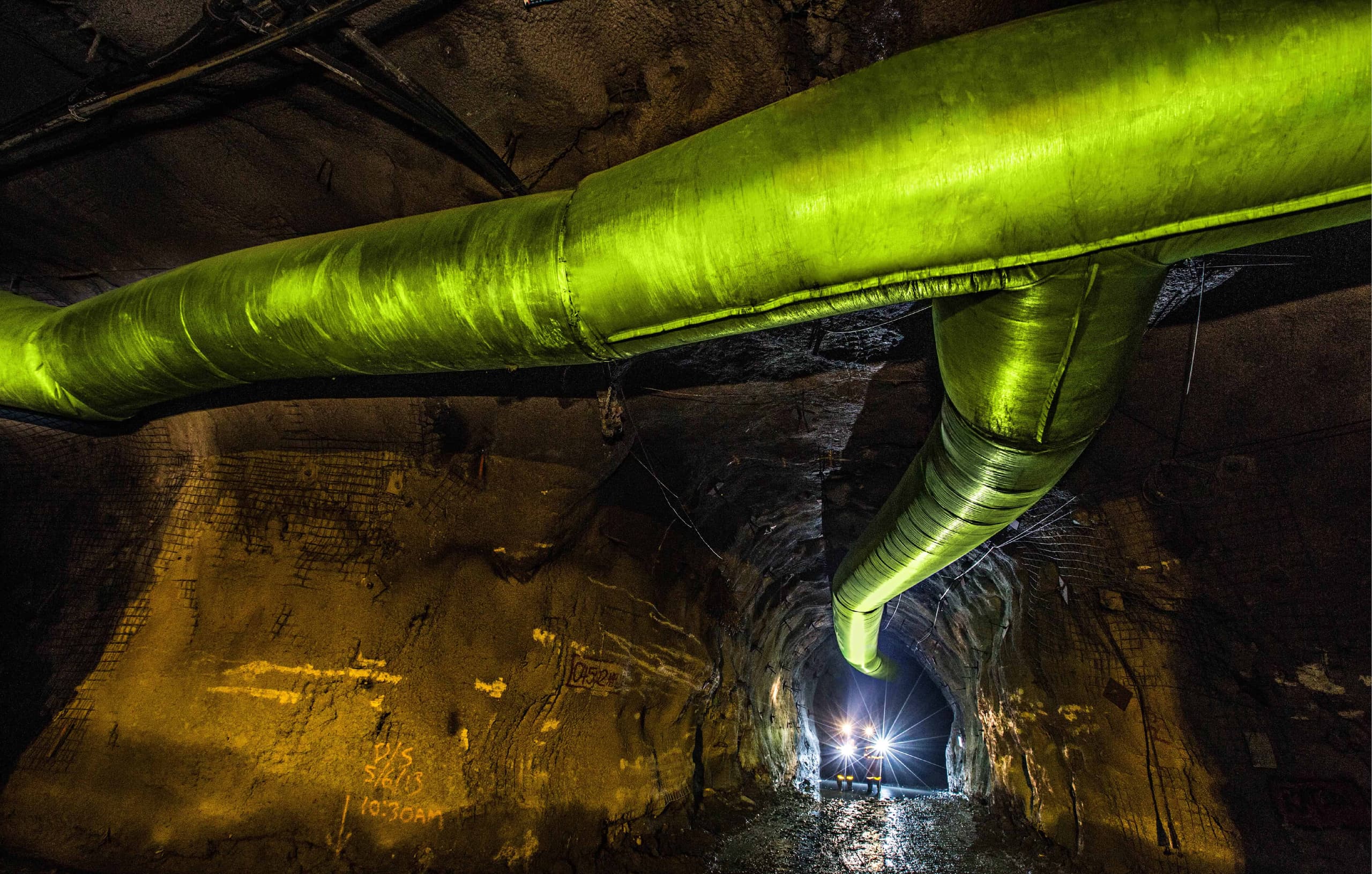 Mining surveyor working a Yukon site