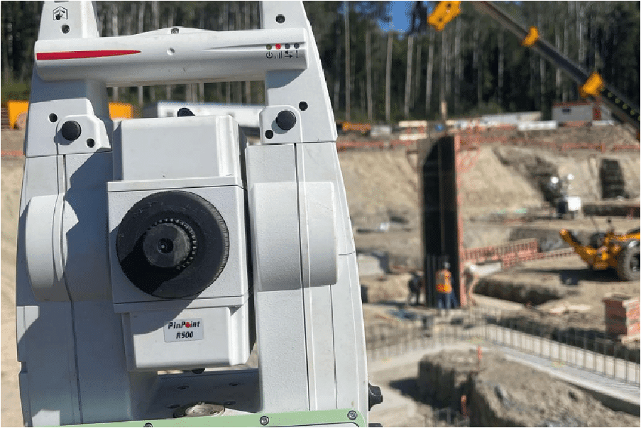 Column set-out on a Vancouver construction site