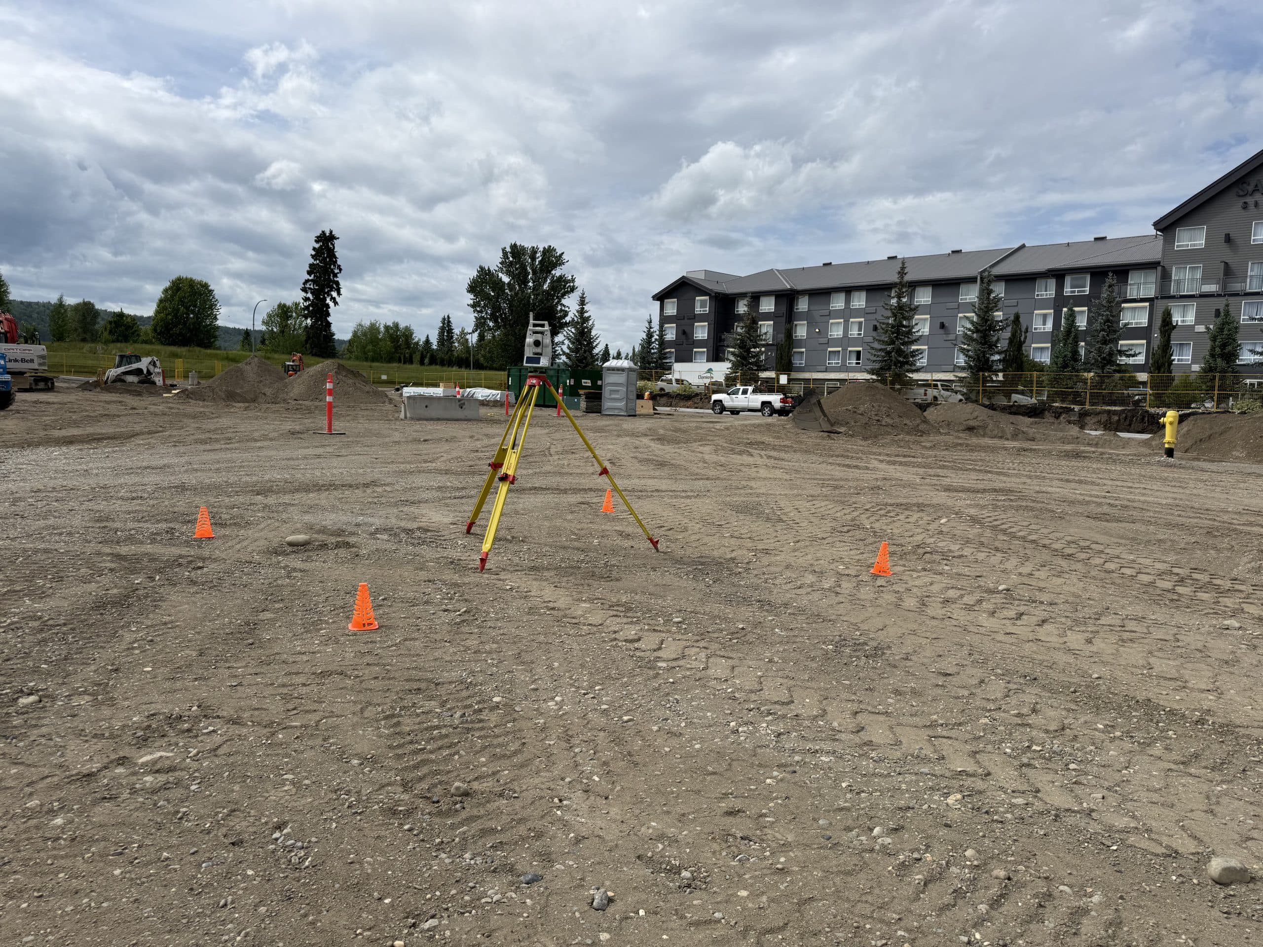 Commercial building gridline layout in Prince George