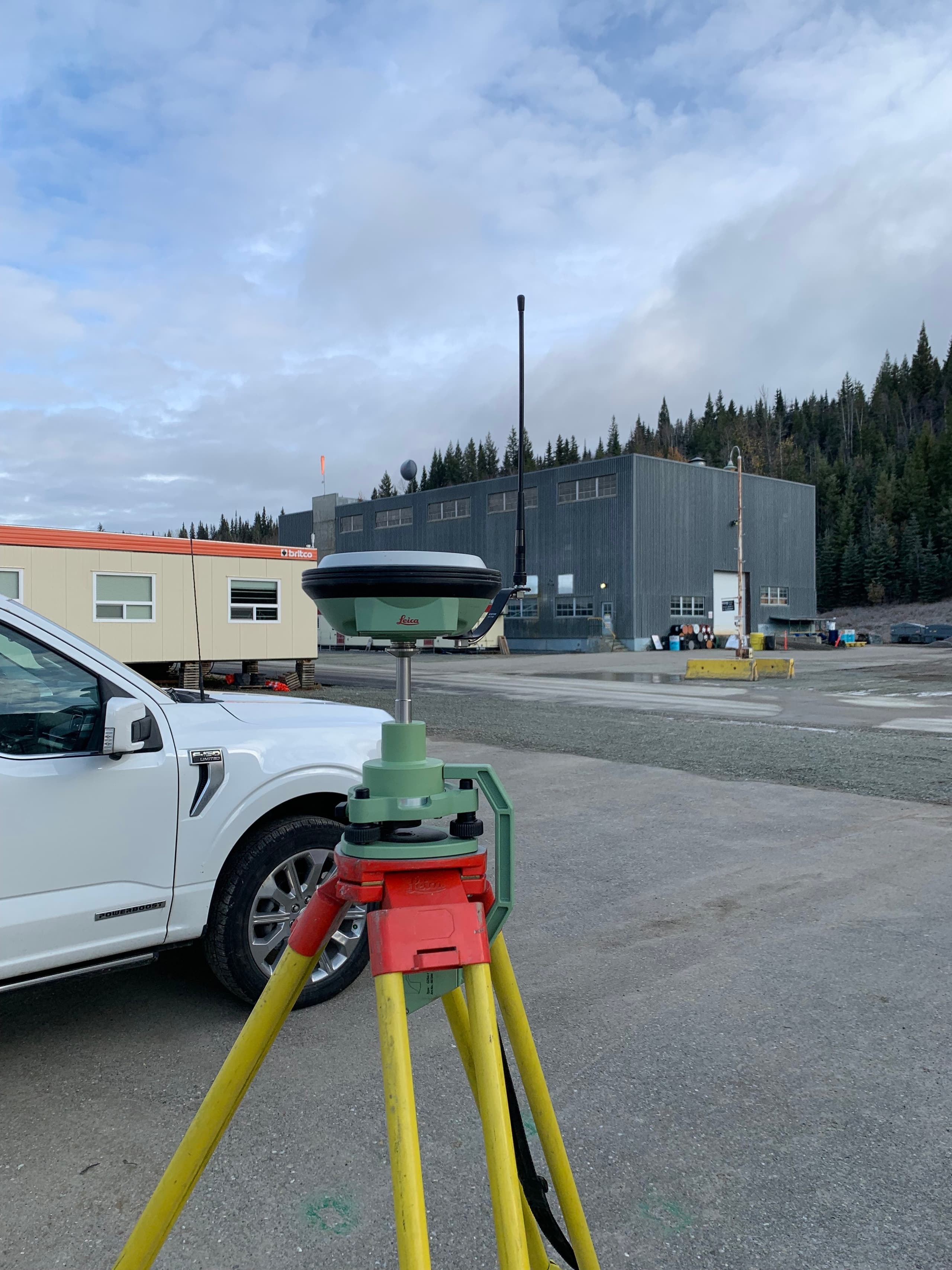 Construction survey layout near Prince George
