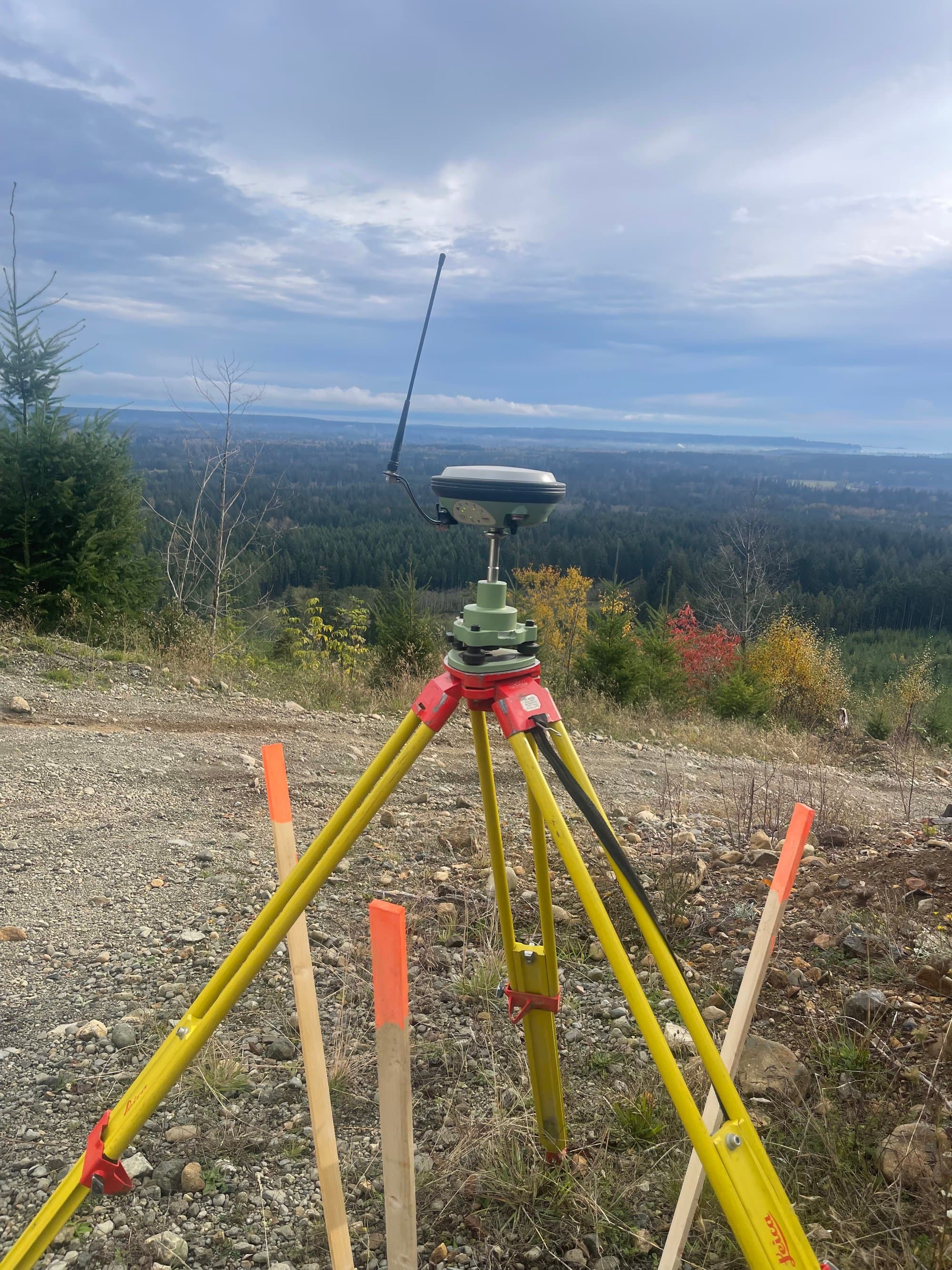 GNSS survey at a clearcut viewpoint
