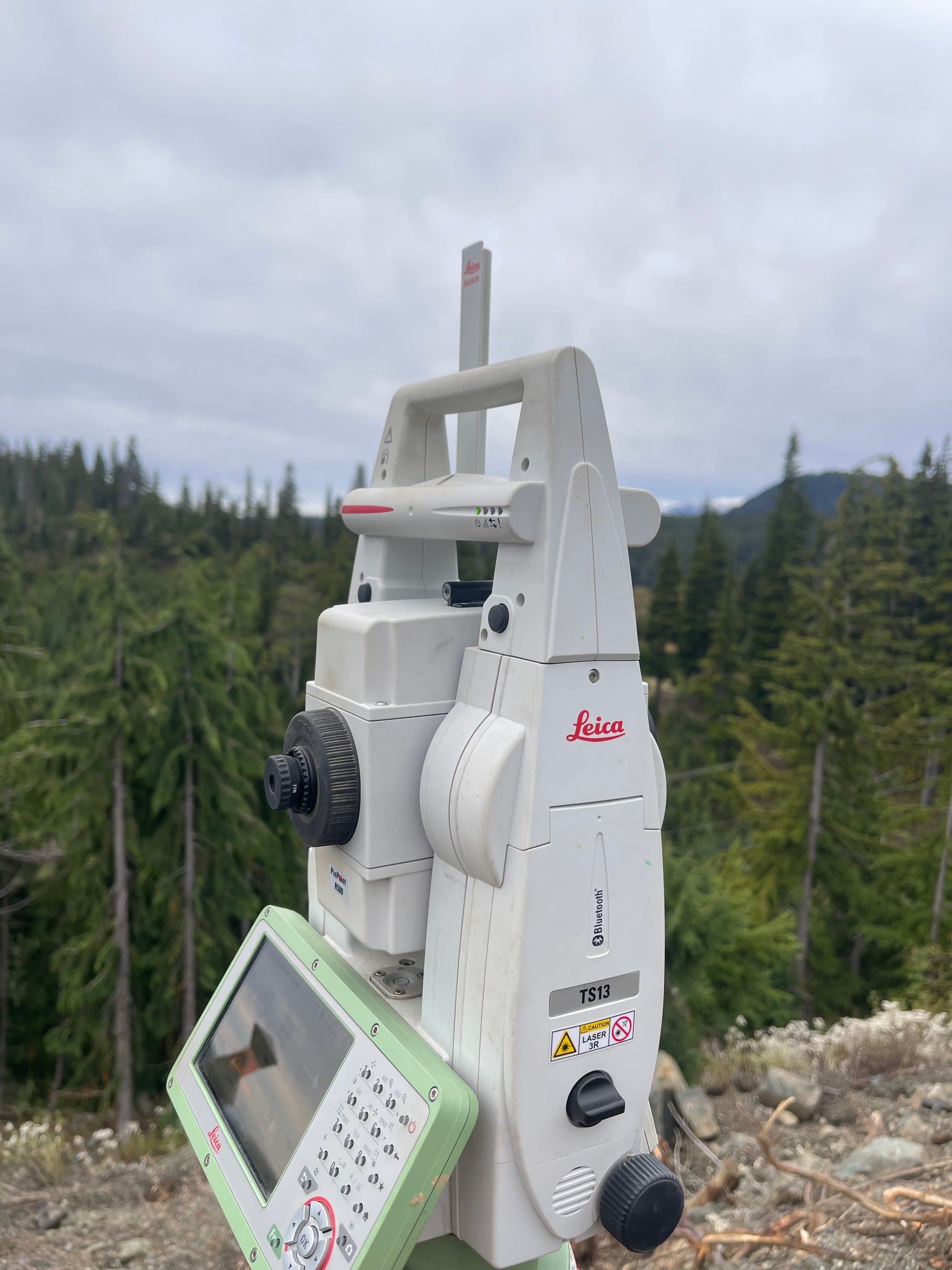 Leica total station in the forest