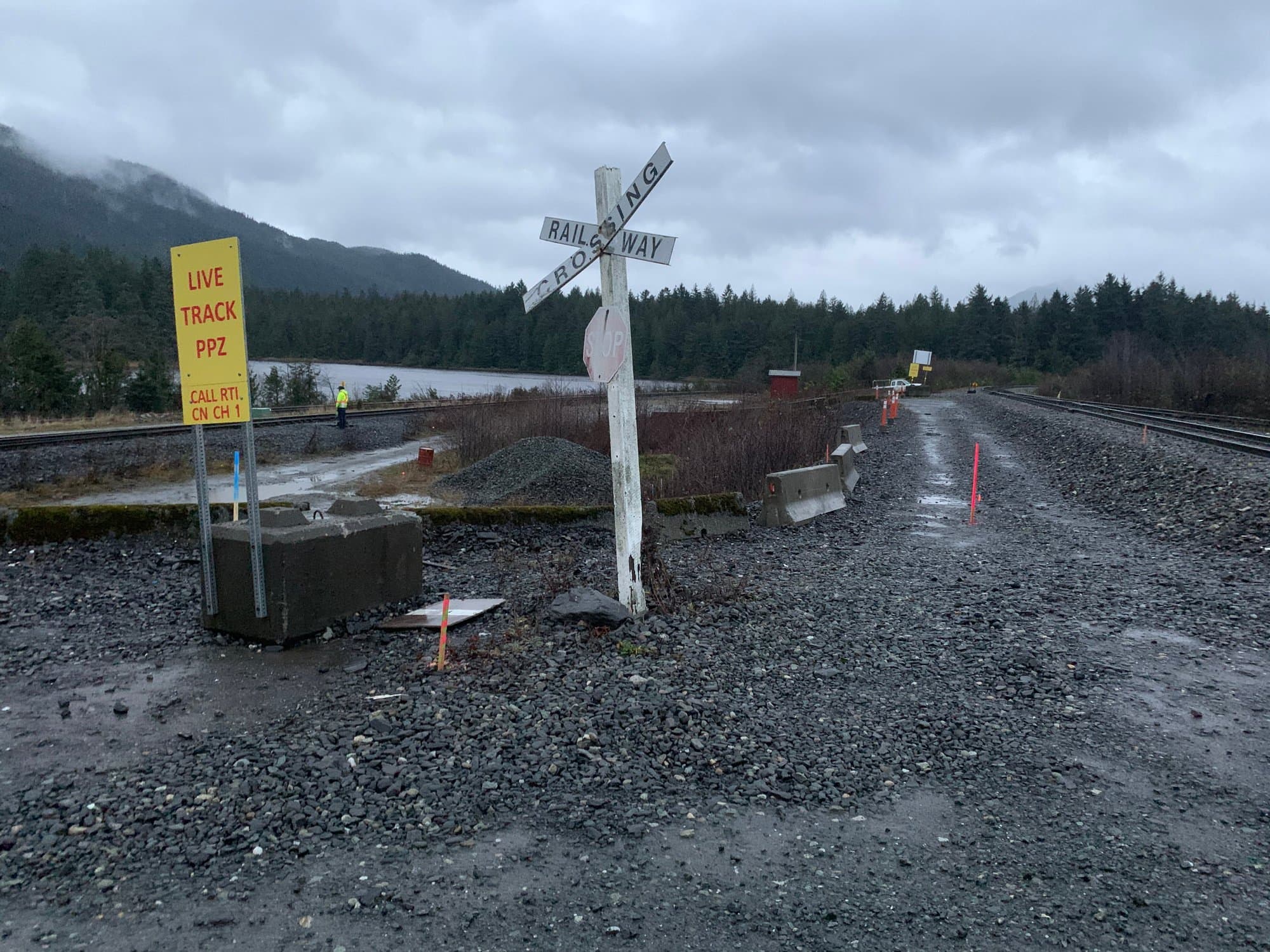 Railway crossing survey on the BC coast