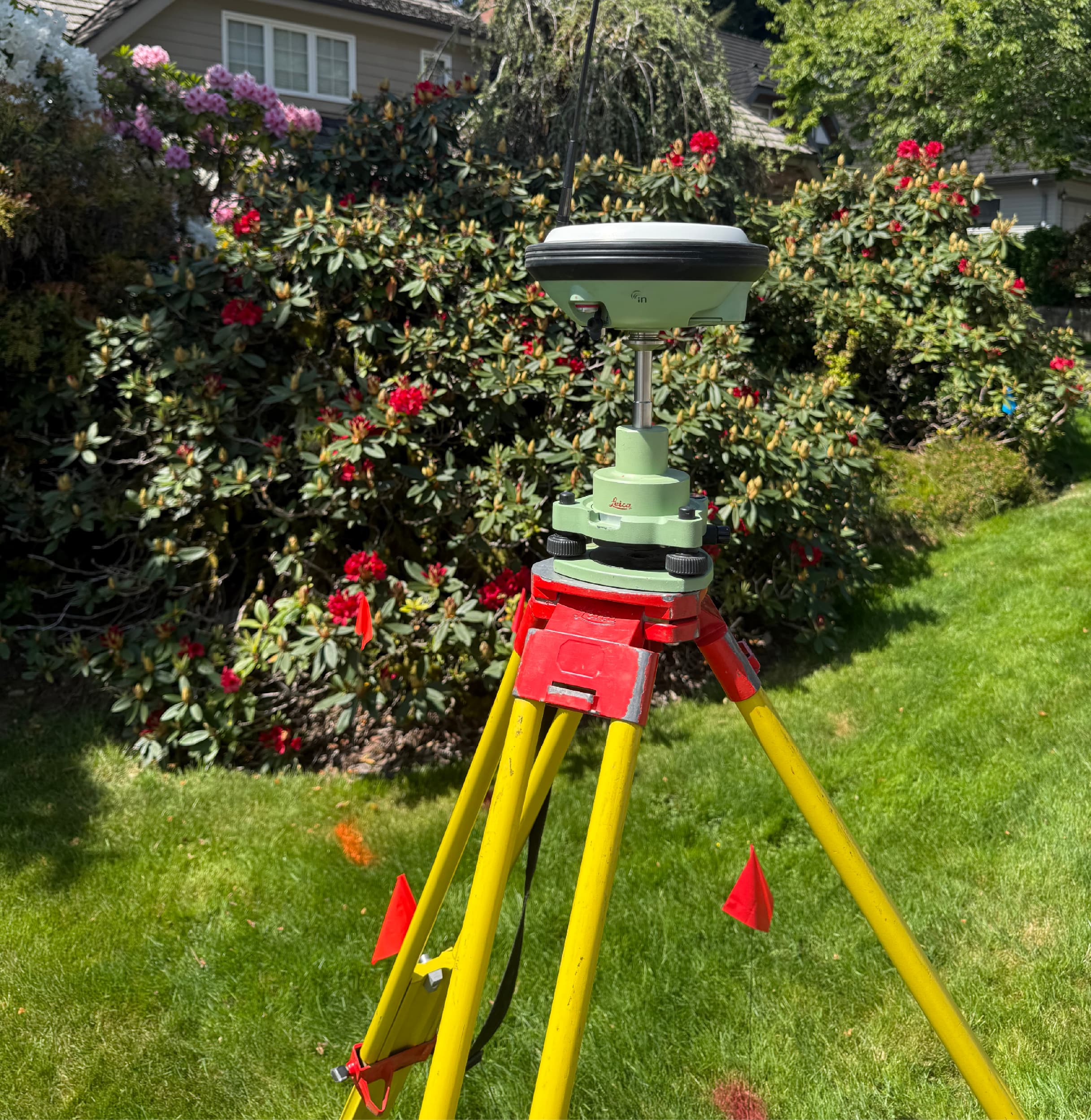 Topographic surveying at an Alberta residential site