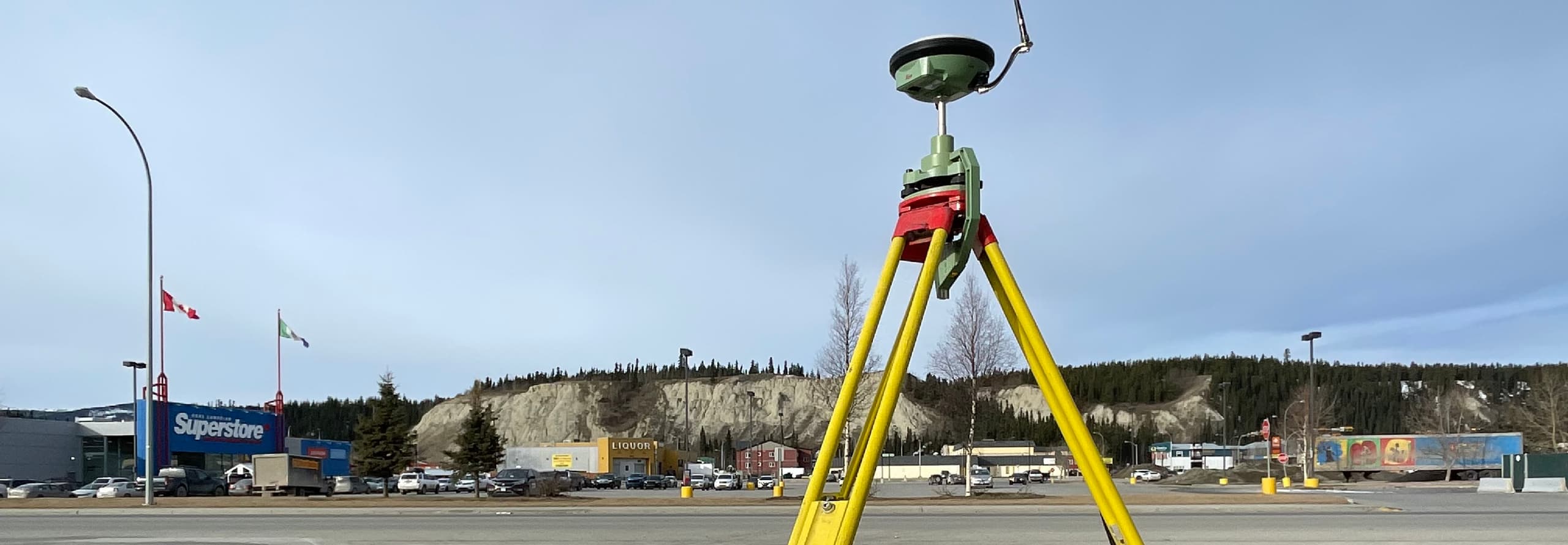 Topographic survey of a commercial site in Whitehorse