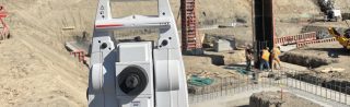 surveying columns for commercial/industrial project