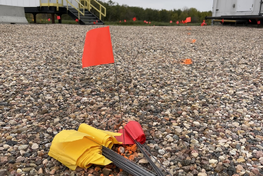 Private locates for Alberta, BC and Yukon. Here we are locating private lines and utilities on a telecommunications tower.