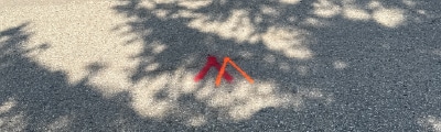 Locating marks after using GPR to locate power and telephone lines.