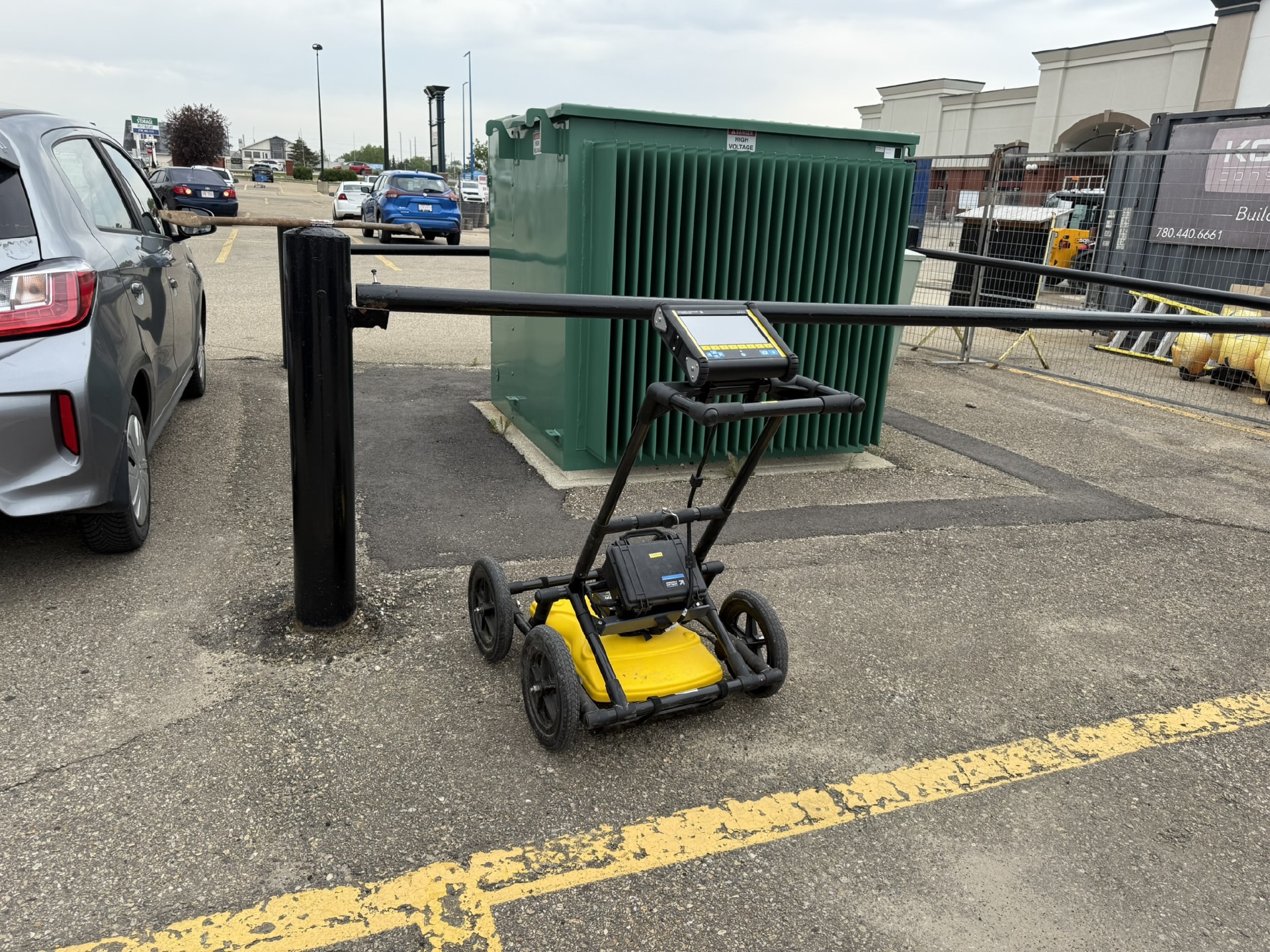 PCI Surveys performing ground penetrating radar services.