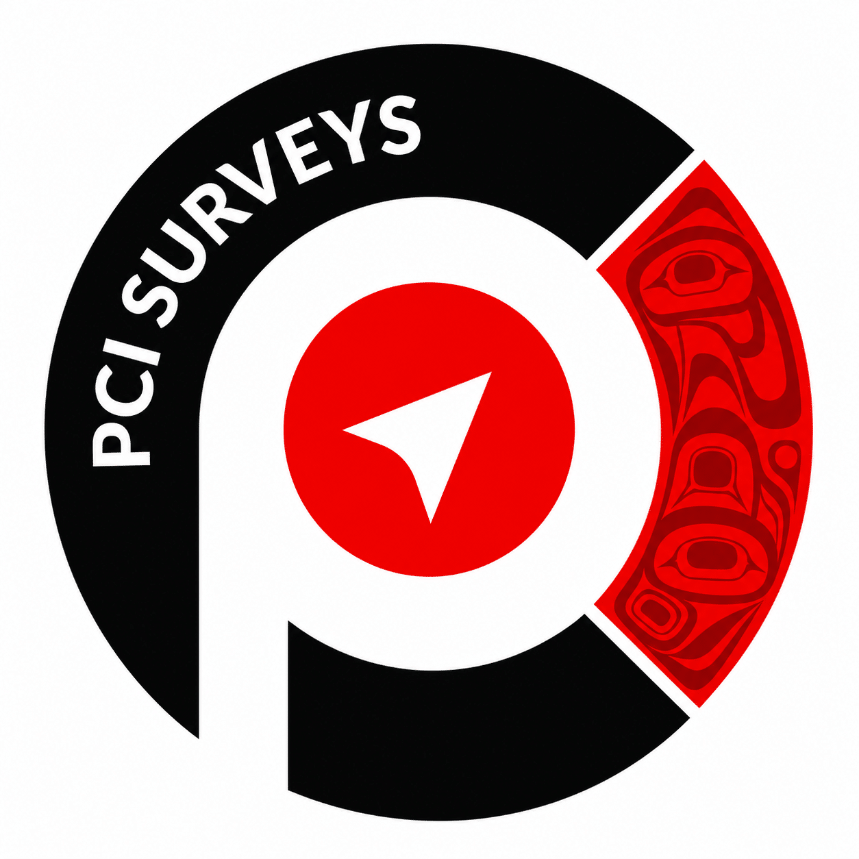 PCI Surveys mobile logo for surveying, locating, and safe digging